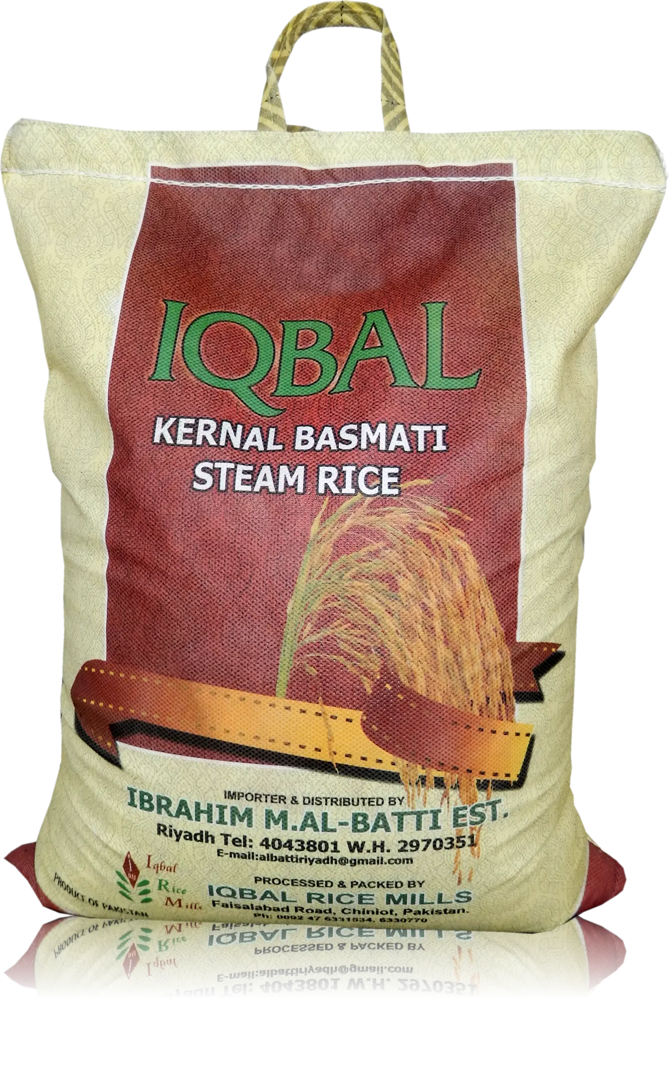 IQBAL Steamed Kernal Basmati Rice - 20 Kg